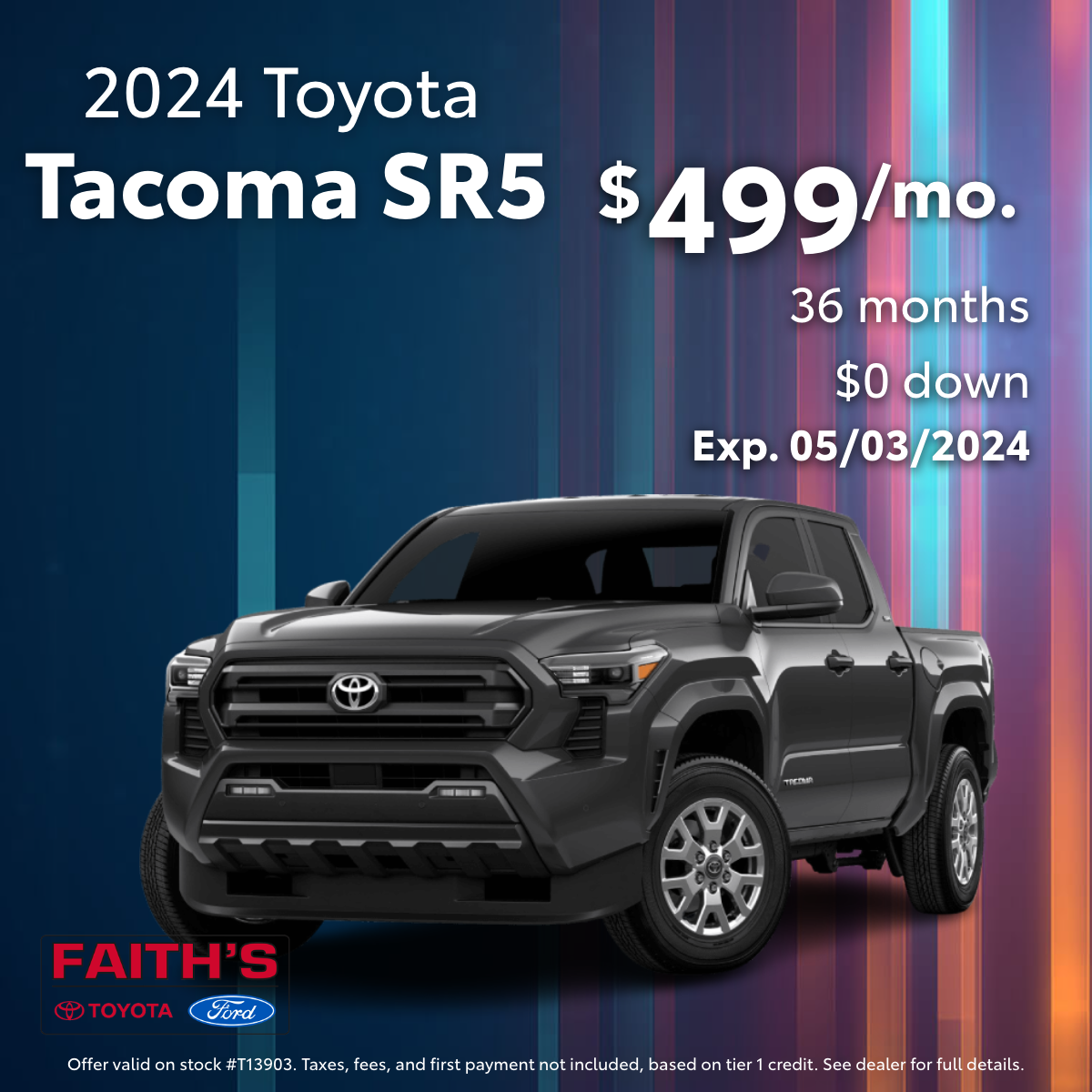 2024 Toyota Tacoma Lease Offer | Faiths Toyota