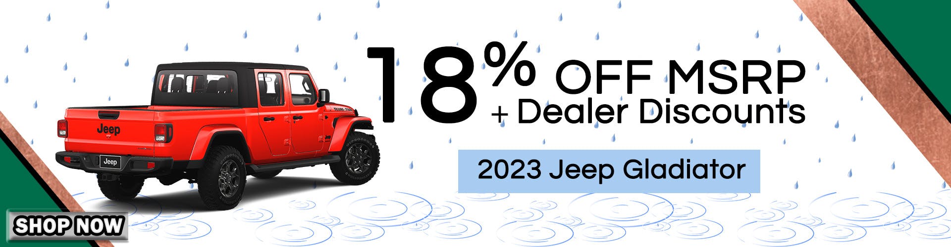 Jeep Gladiator 18% OFF MSRP – 4.2024