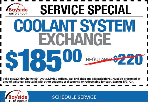 COOLANT SPECIAL | Bayside Toyota
