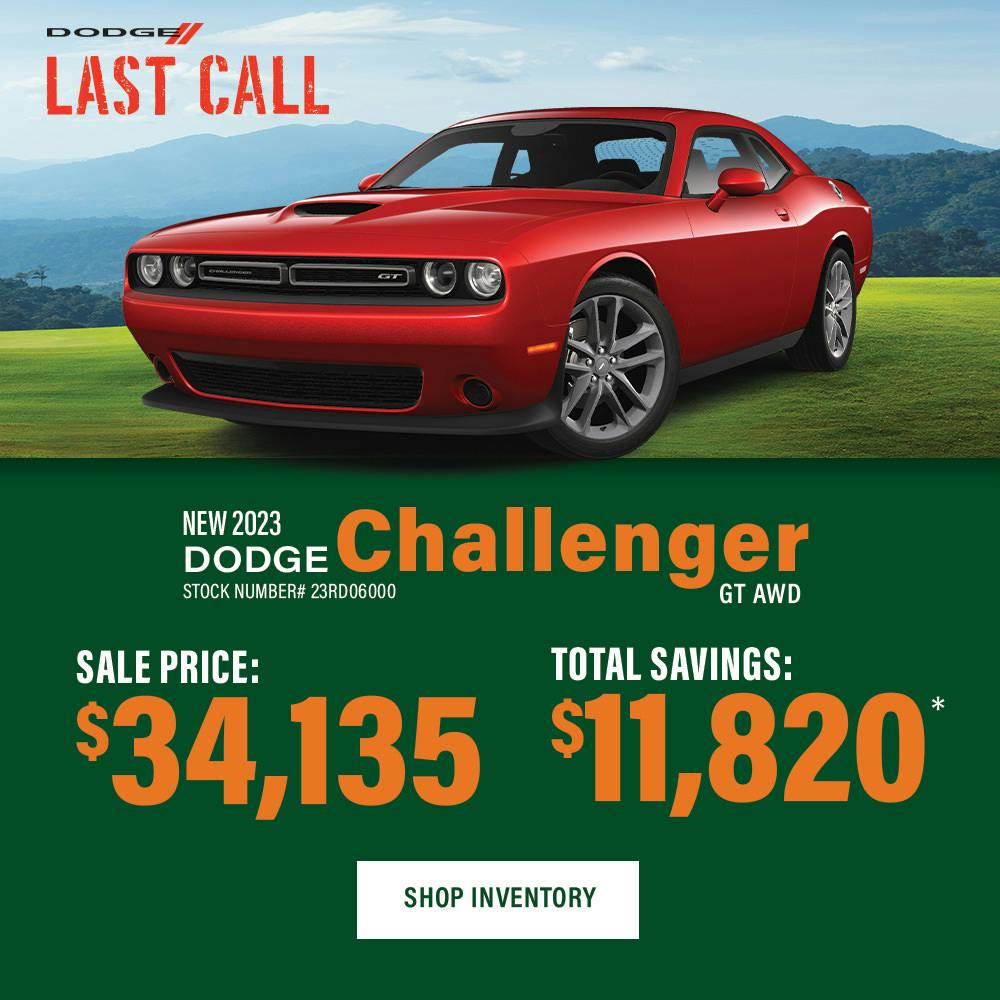 New 2023 Dodge Challenger GT AWD | Diehl of Robinson