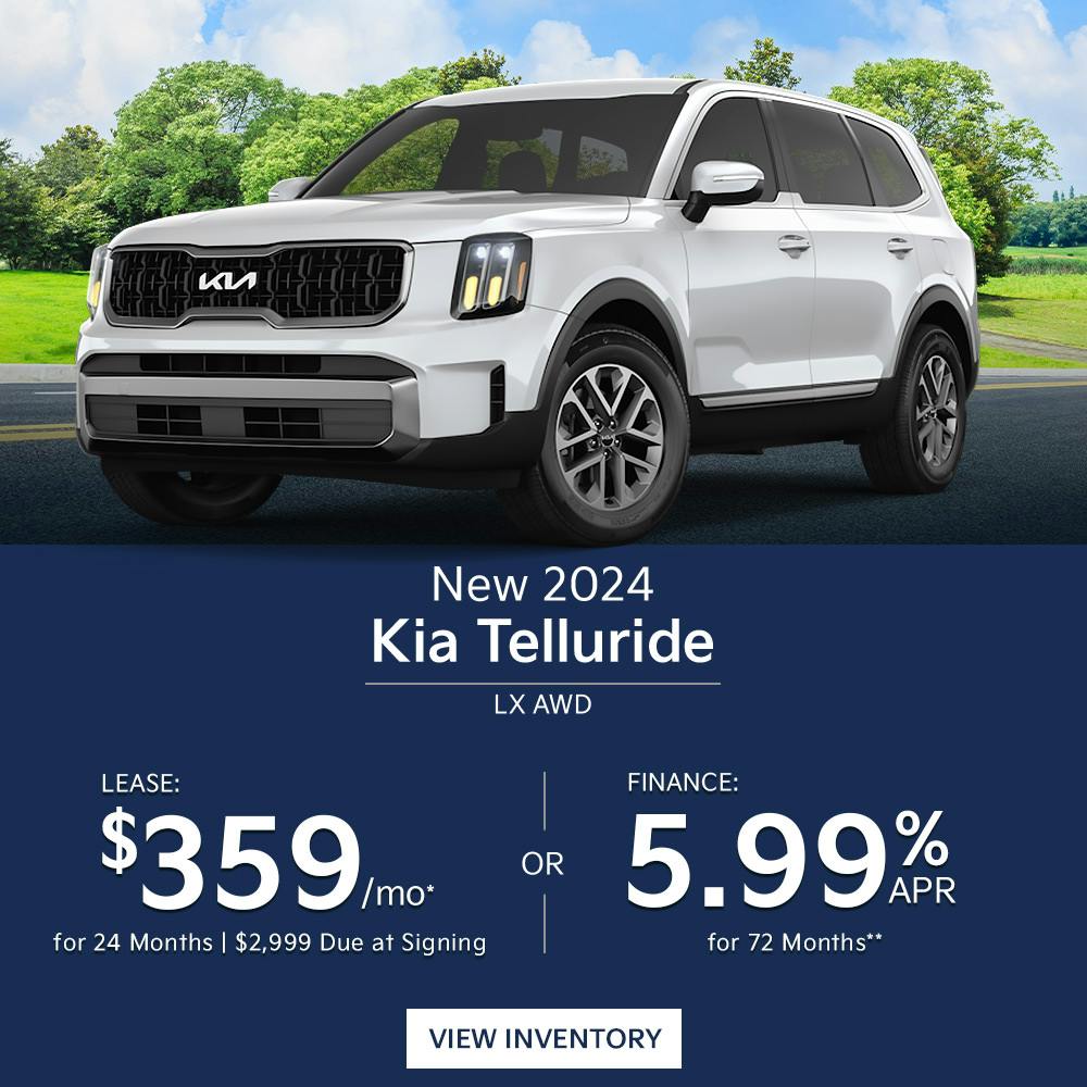 New 2024 Kia Telluride LX AWD | Diehl Kia of Hermitage