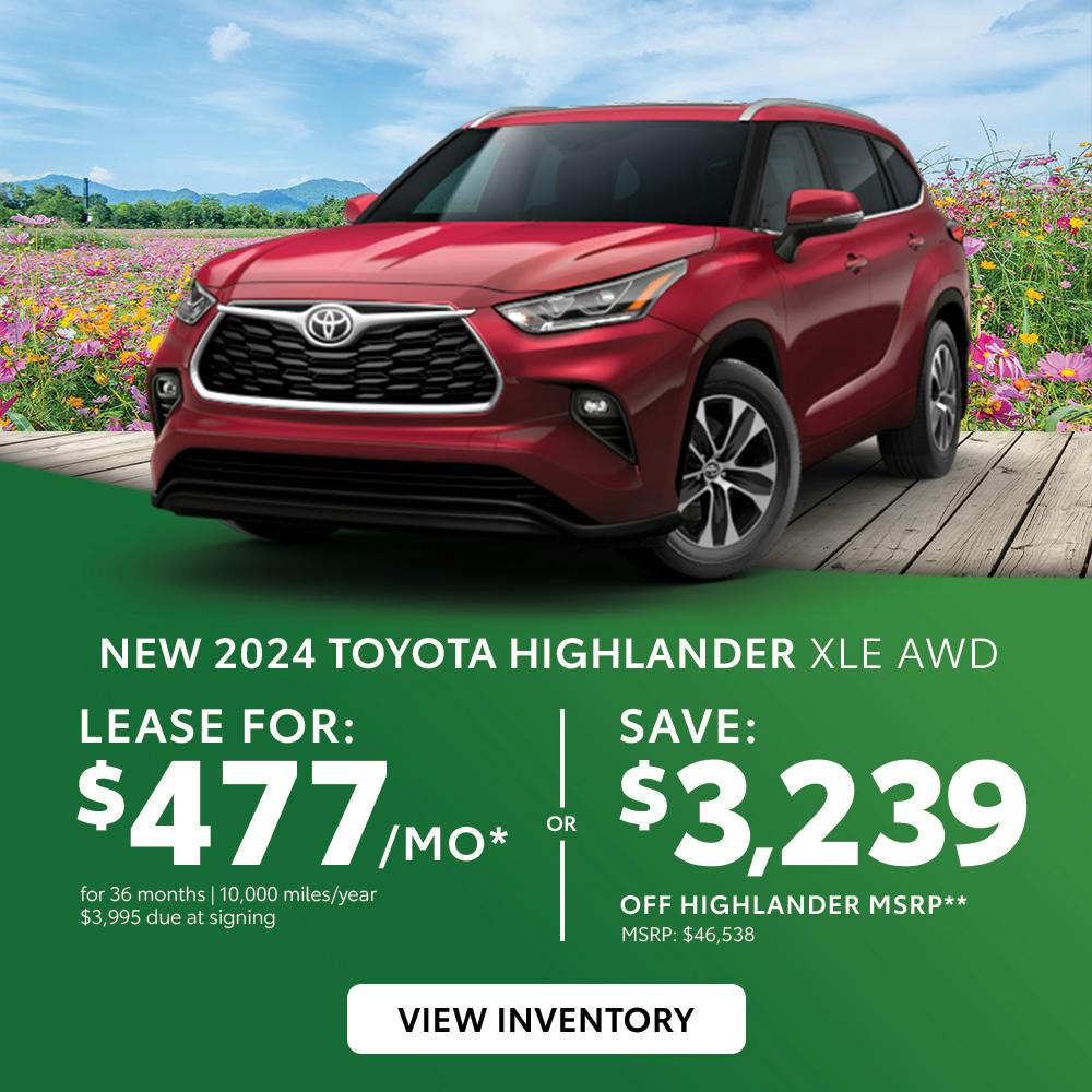 New 2024 Toyota Highlander XLE AWD