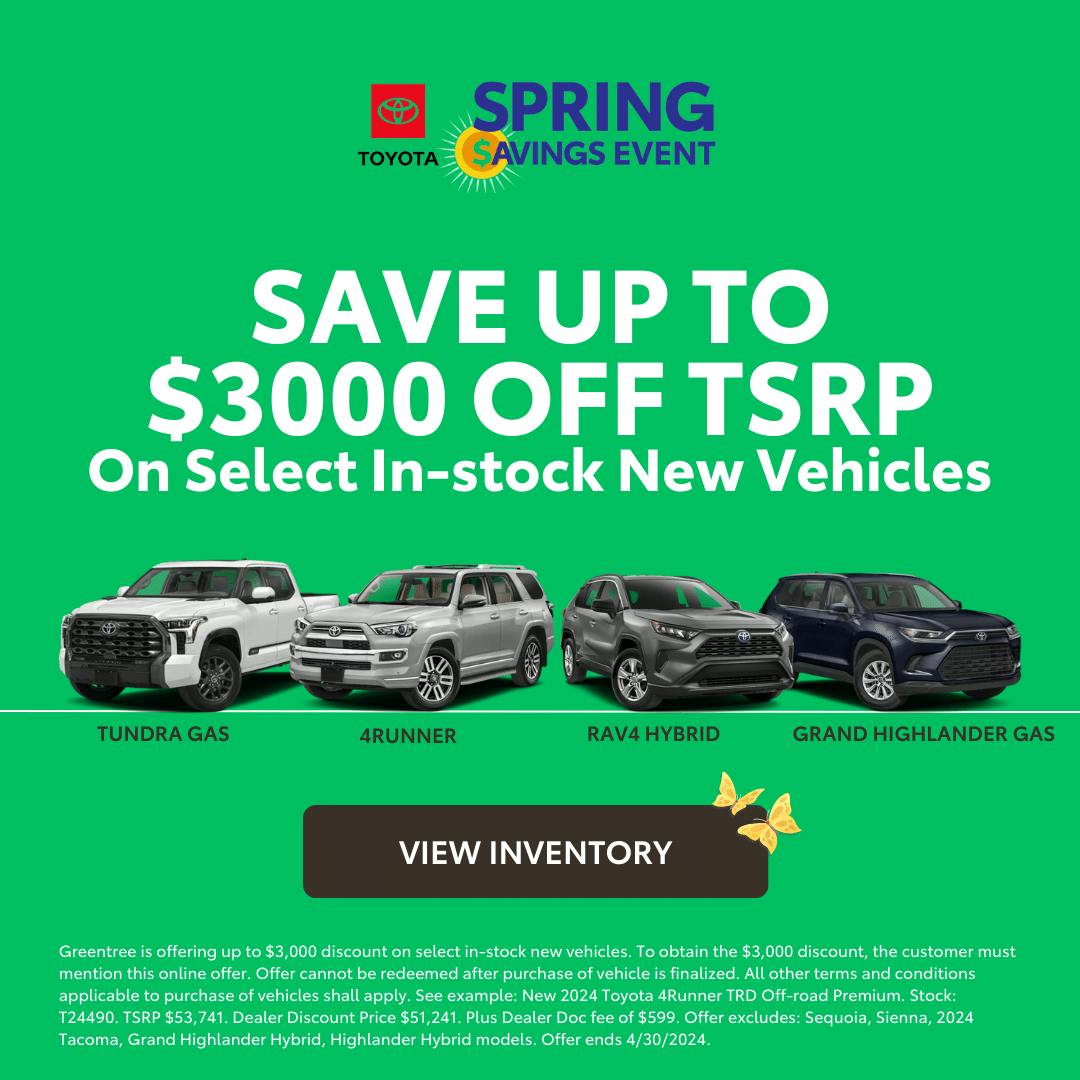 $3,000 Off Select Vehicles