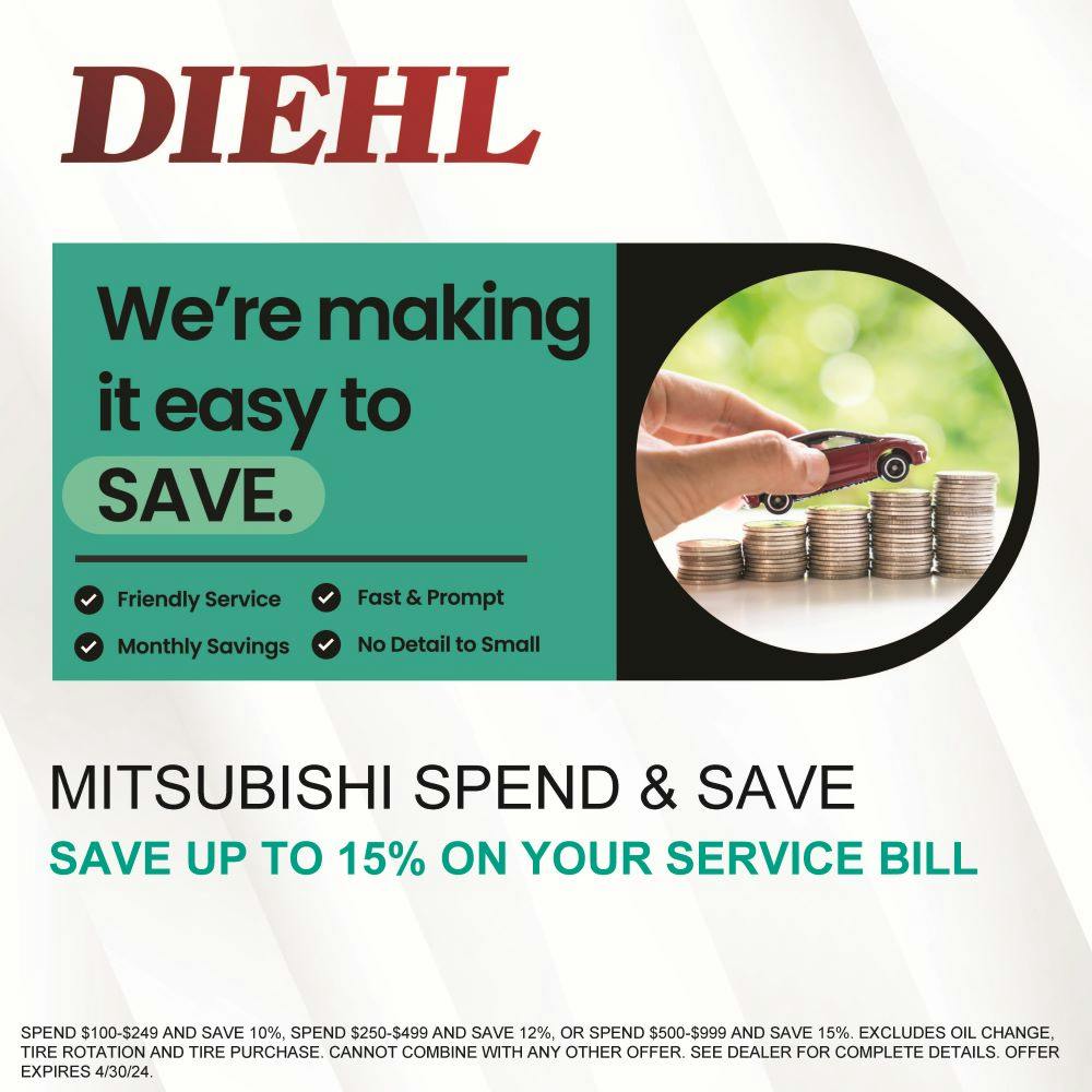 Mitsubishi Spend & Save Offer | Diehl Mitsubishi