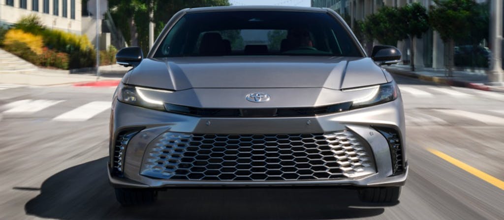 The 2025 Toyota Camry Hybrid introduces a new era of style, performance, and efficiency. With a sleek design and available two-tone color options, each trim level—LE, XLE, SE, and XSE—offers a unique driving experience. Powered by a hybrid drivetrain featuring a 2.5-liter four-cylinder engine and Toyota's fifth-generation Hybrid System, it delivers 225 horsepower in front-wheel-drive configuration and 232 horsepower with available all-wheel drive. Modernized interior features include digital instrument clusters, infotainment touchscreens, and wireless connectivity. Standard safety features such as Toyota Safety Sense 3.0 and available Premium Plus Package ensure a secure journey. With its blend of comfort, capability, and reliability, the 2025 Camry Hybrid redefines the sedan driving experience for the modern era.