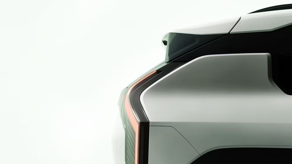 Close-up of back panel of 2025 Kia EV3