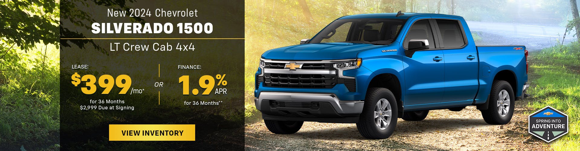 New 2024 Silverado 1500 – Lease for $399/Month