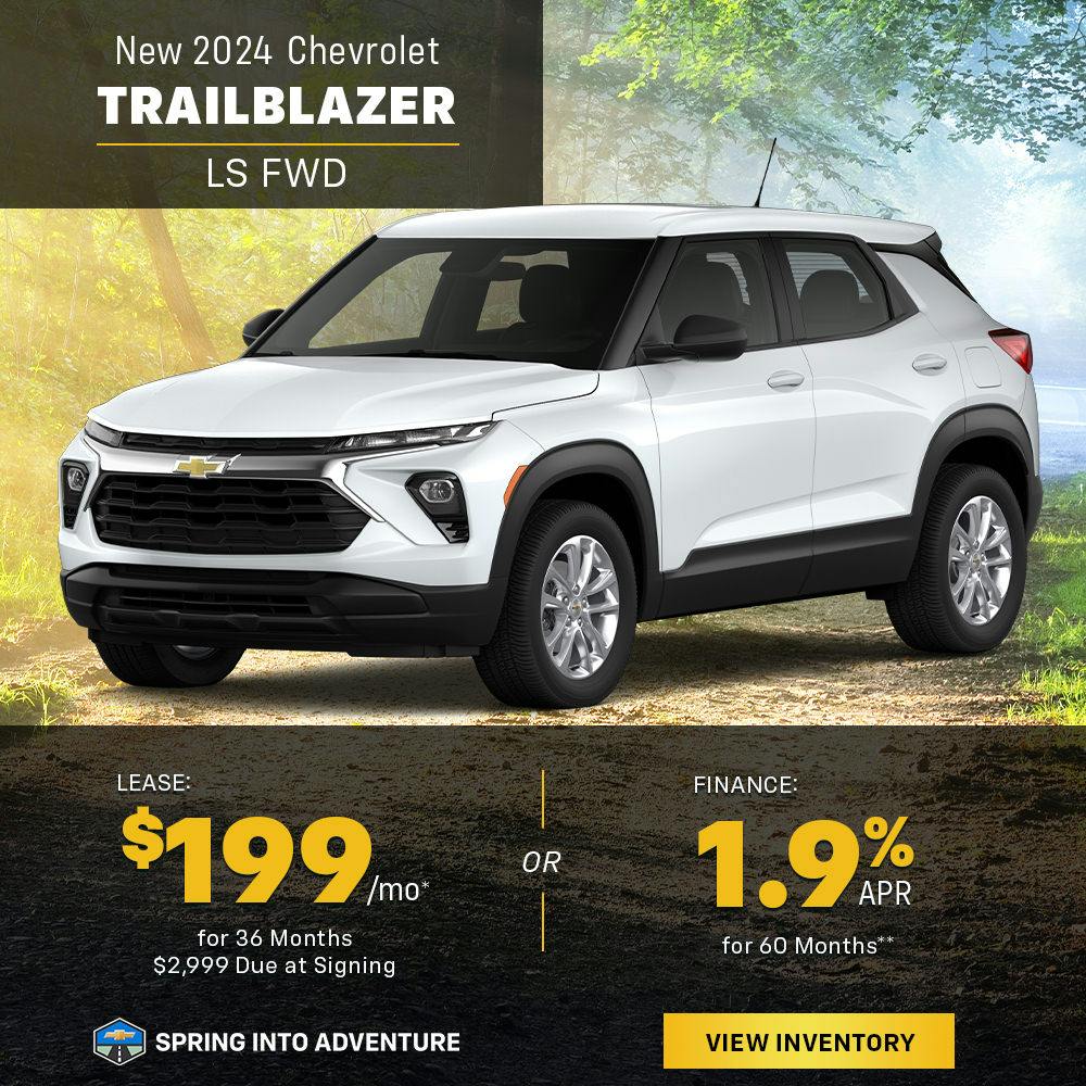 New 2024 Chevrolet Trailblazer – Lease for $199/Month