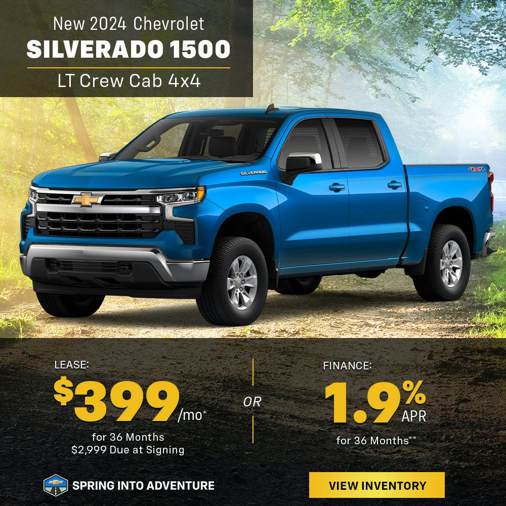 New 2024 Silverado 1500 – Lease for $399/Month | Diehl Chevrolet of Hermitage