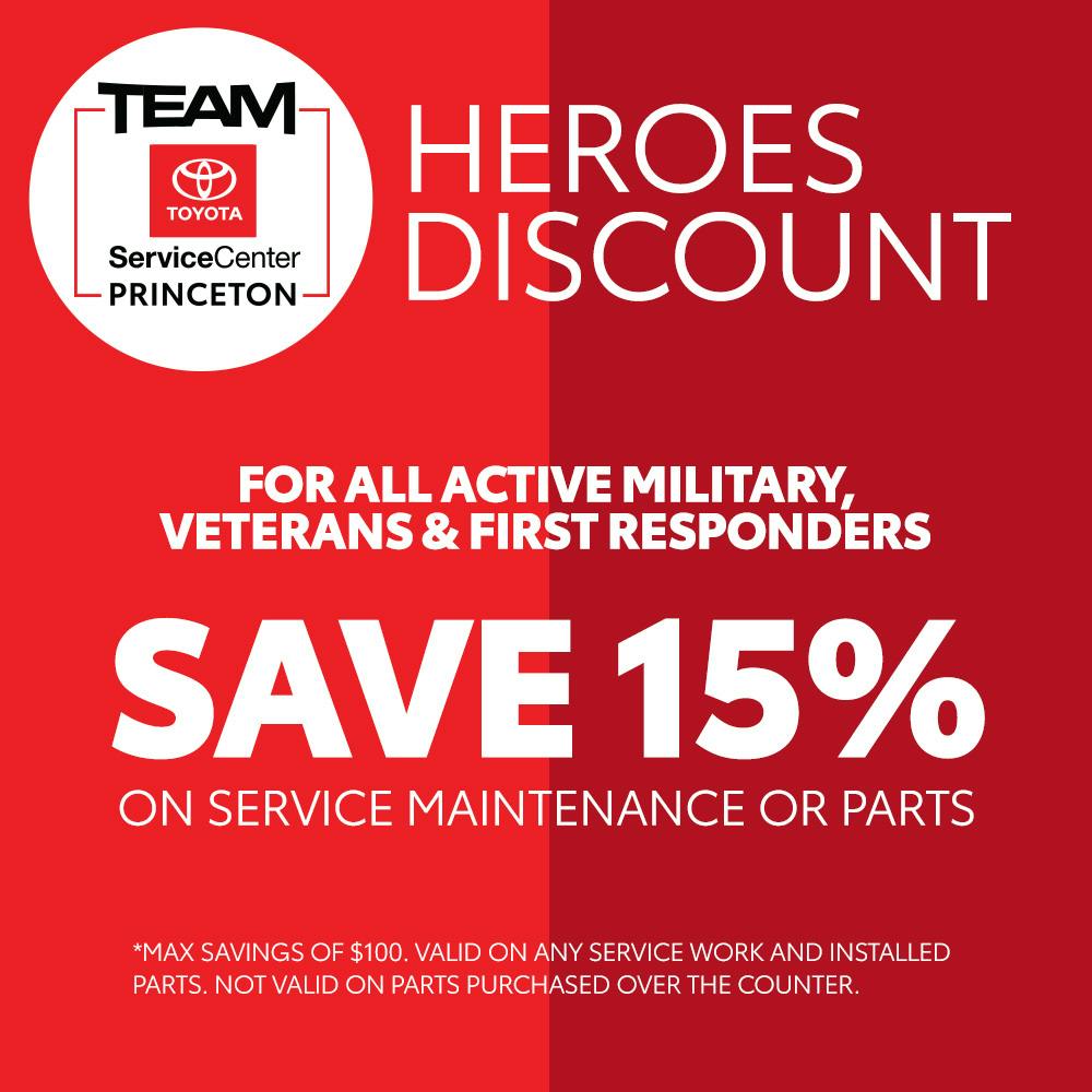 HEROES DISCOUNT | Team Toyota of Princeton