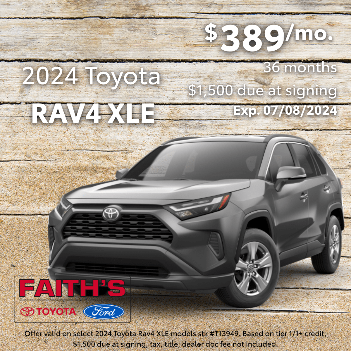 2024 Toyota RAV4 Lease Offer Faith's Toyota