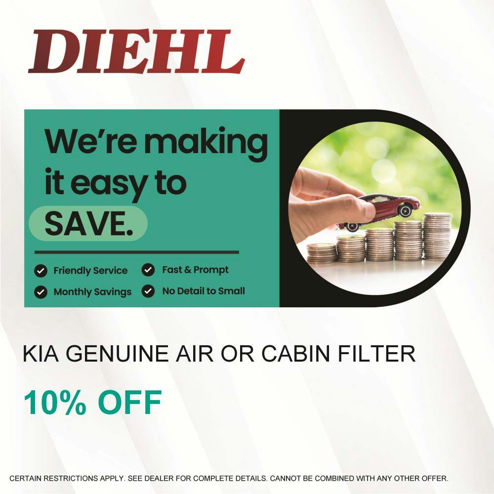 Kia Air or Cabin Filter | Diehl Kia of Massillon