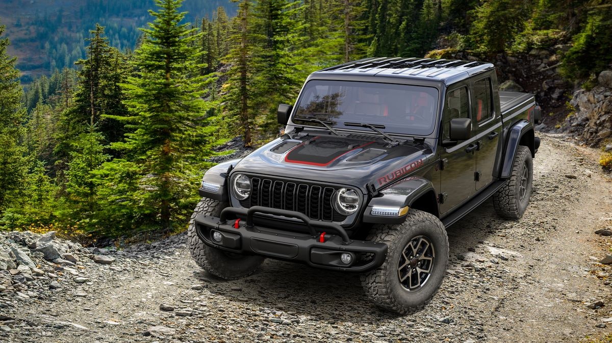 Jeep Gladiator on a mountain road