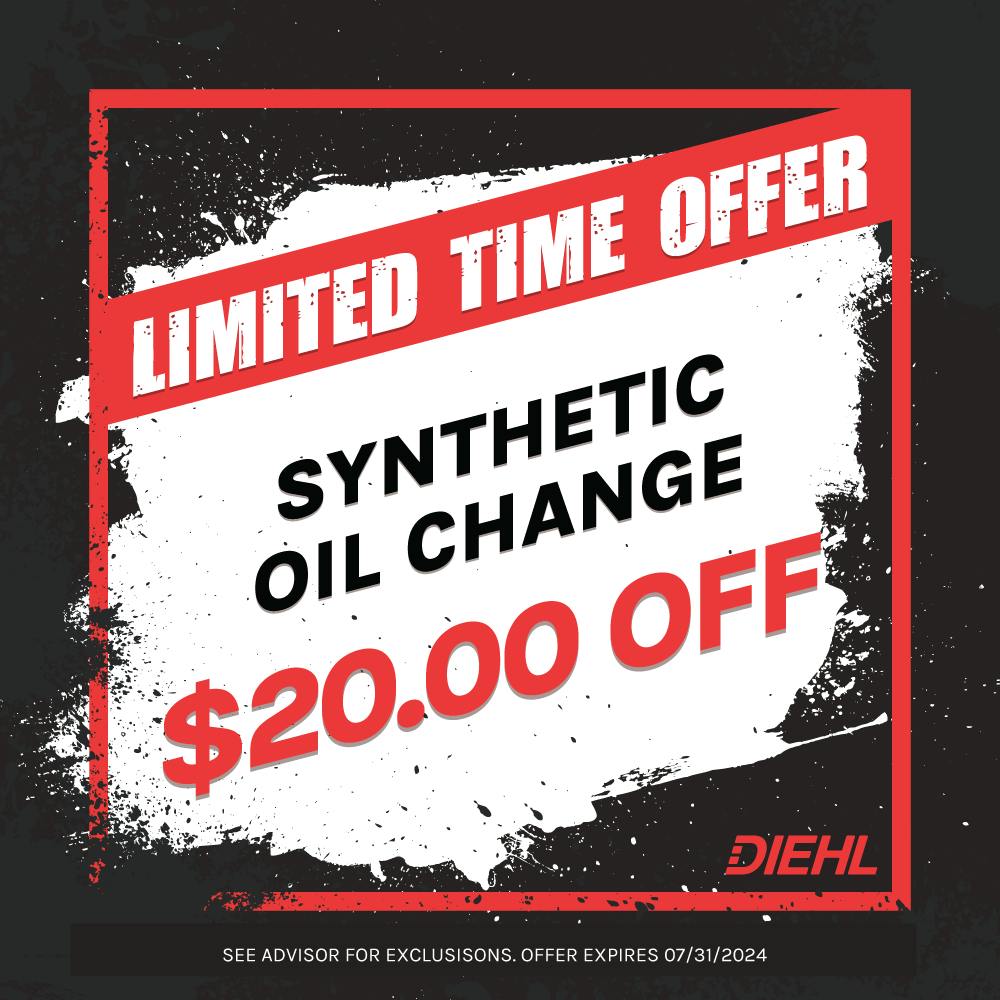 $20 off Synthetic Oil Change | Diehl Kia of Massillon