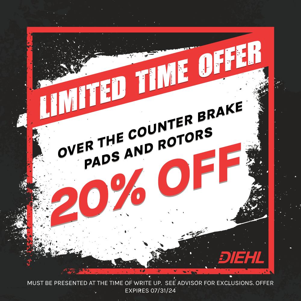 Over the Counter Brake Pads & Rotors | Diehl Chevrolet of Hermitage
