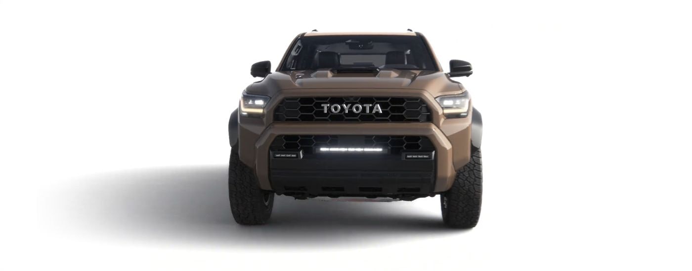 A brown 2025 Toyota 4Runner TRD Pro is shown from the front.