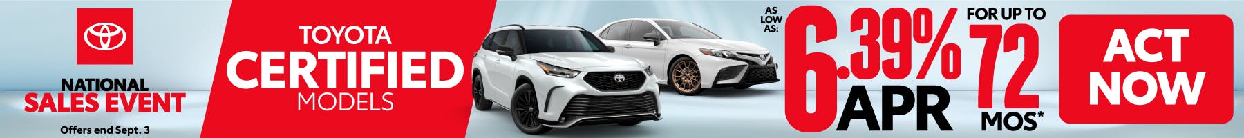 Toyota Certified Models – Aug – SRP | Miller Toyota