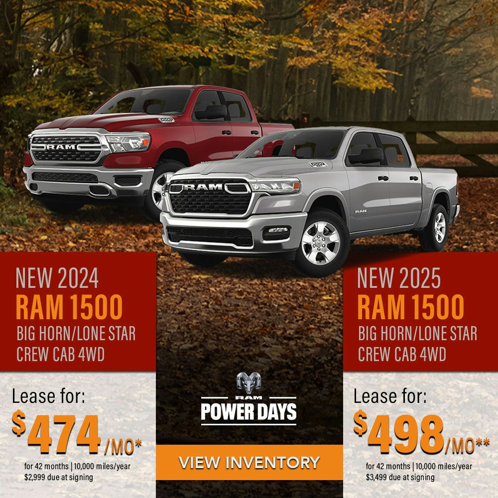 New 2024 Ram 1500 Big Horn/Lone Star Crew Cab 4WD OR New 2025 Ram 1500 Big Horn/Lone Star Crew Cab 4WD