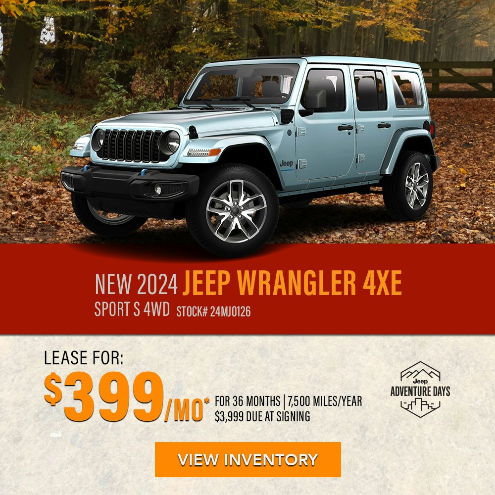 New 2024 Jeep Wrangler 4xe Sport S 4WD