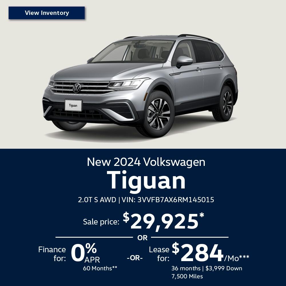 New 2024 Volkswagen Tiguan 2.0T S AWD