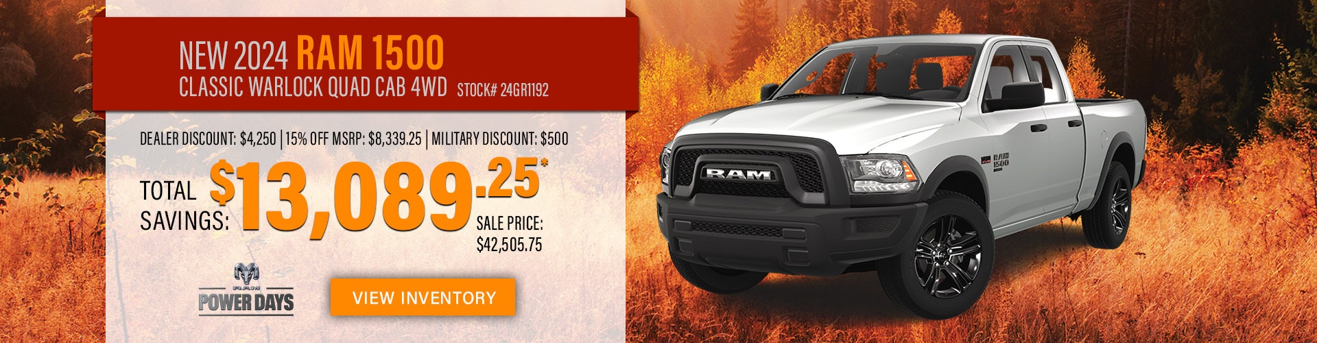 New 2024 RAM 1500 Classic Warlock Quad Cab 4WD