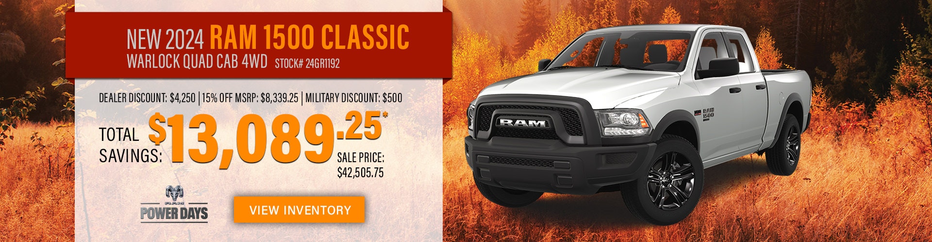 New 2024 RAM 1500 Classic Warlock Quad Cab 4WD