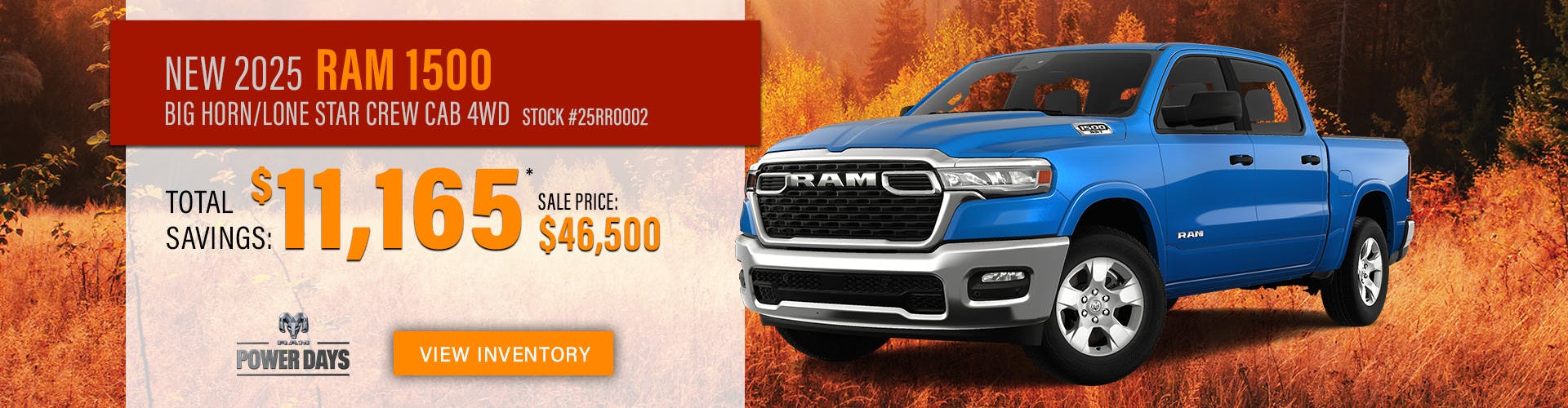 New 2025 RAM 1500 Big Horn/Lone Star Crew Cab 4WD