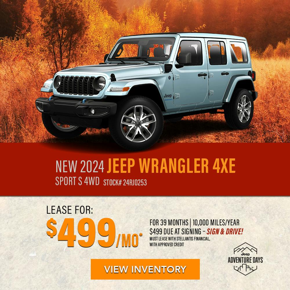 New 2024 Jeep Wrangler 4xe Sport S 4WD