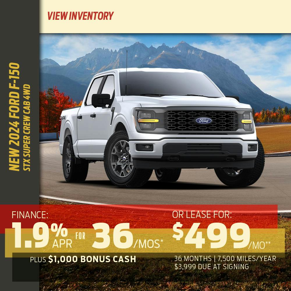 New 2024 Ford F-150 STX SuperCrew Cab 4WD