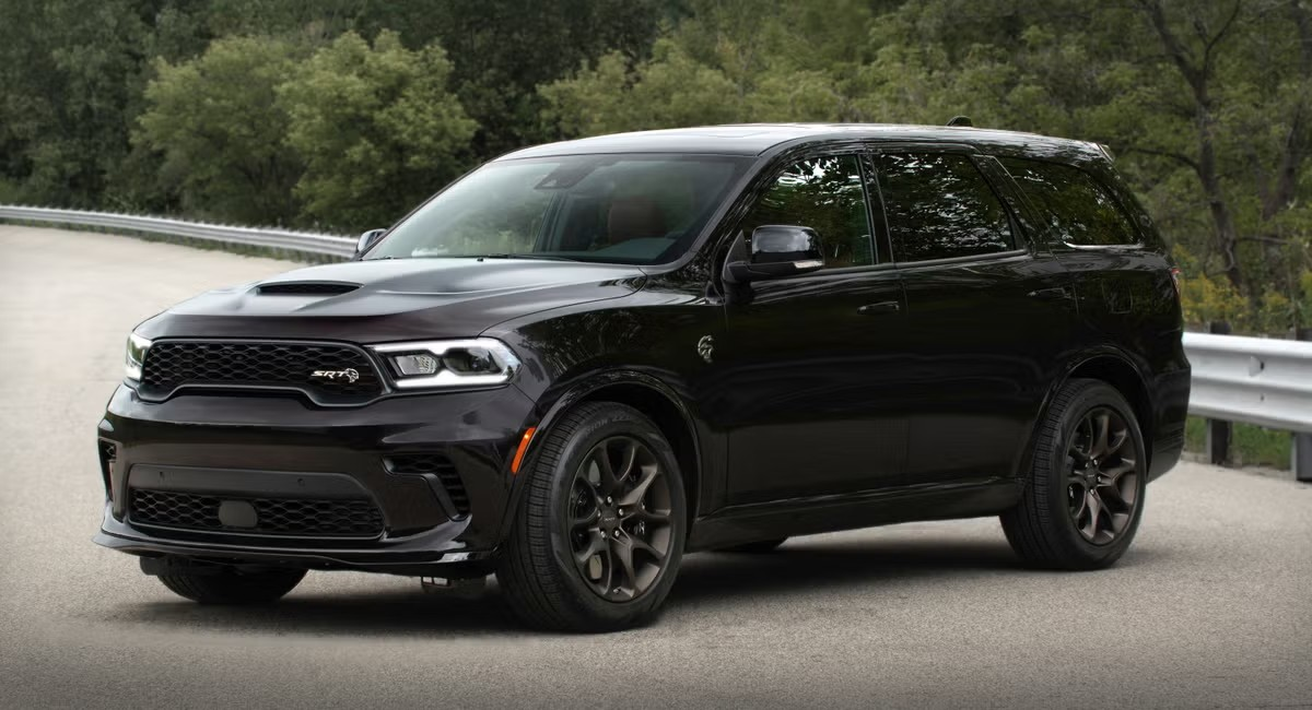 Black Durango parked on the road