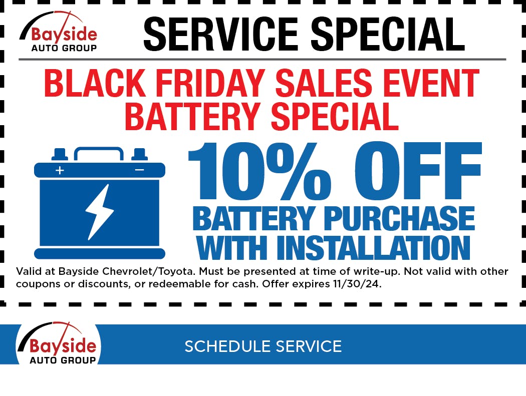 10% OFF BATTERY PURCHASE | Bayside Toyota