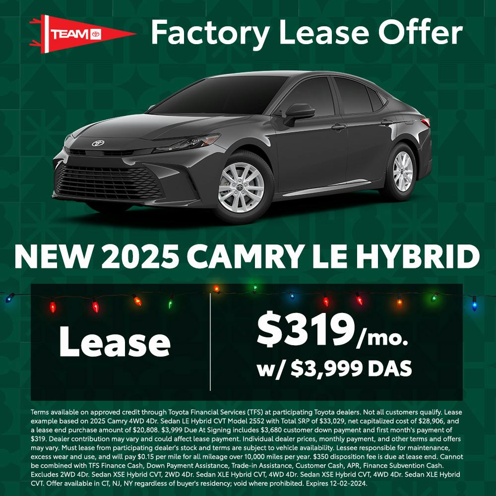 Camry LE Hybrid Factory Special Banner