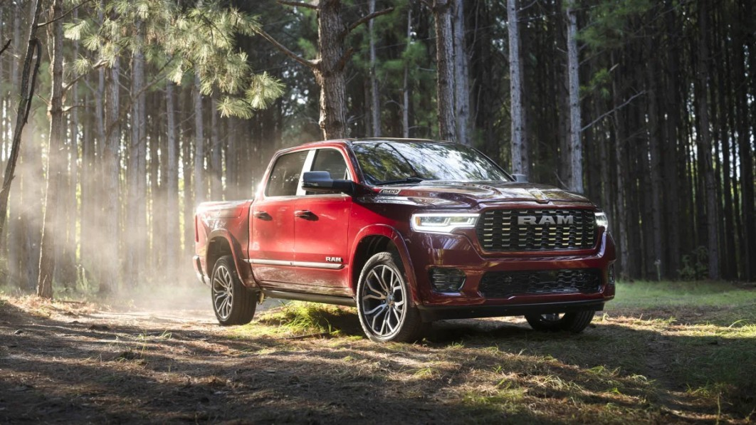 2025 Ram Tradesman HFE parked in the woods