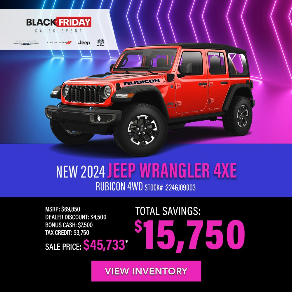 New 2024 Jeep Wrangler 4xe Rubicon 4WD