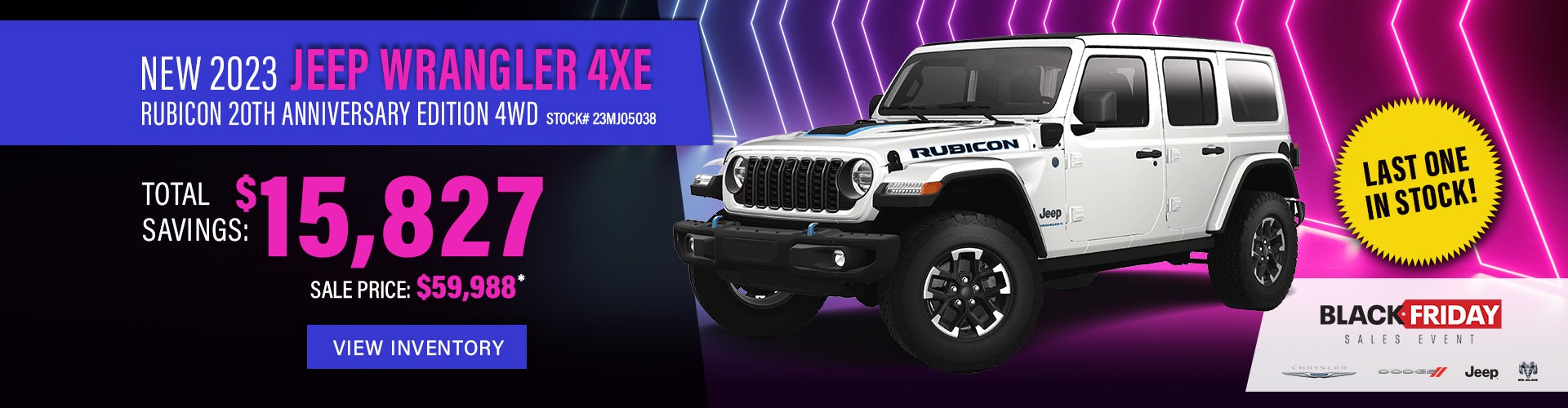 New 2023 Jeep Wrangler 4xe Rubicon 20th Anniversary Edition 4WD