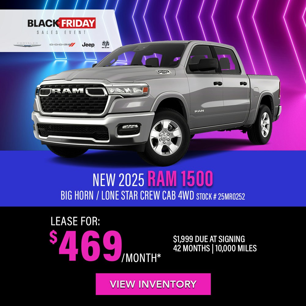 New 2025 RAM 1500 Big Horn/Lone Star Crew Cab 4WD