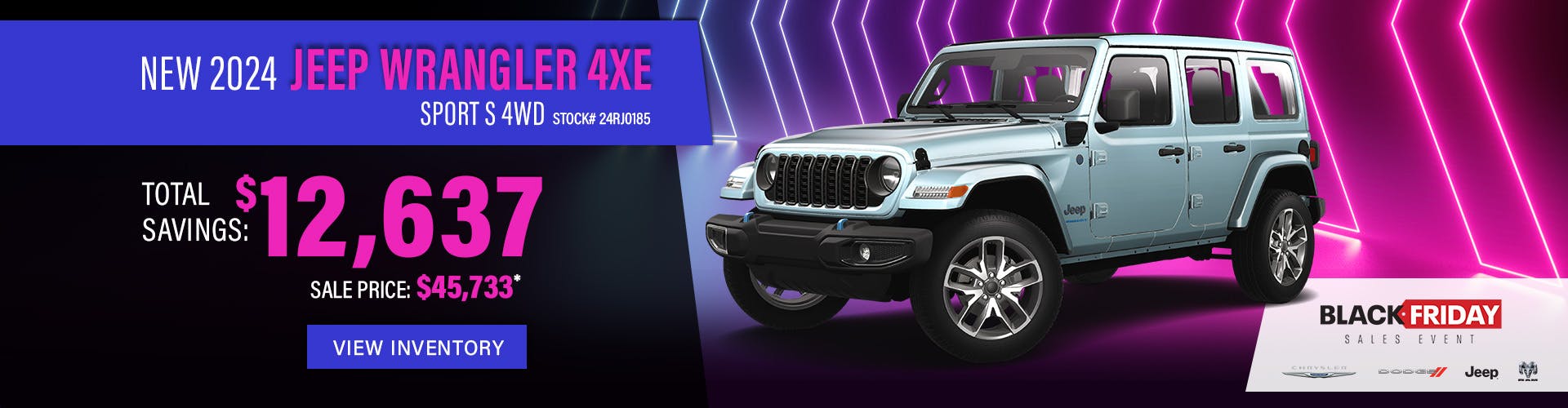 New 2024 Jeep Wrangler 4xe Sport S 4WD