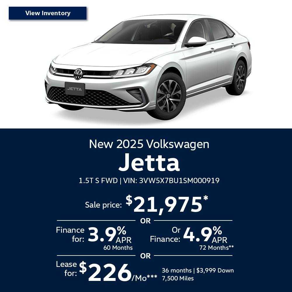 New 2025 Volkswagen Jetta 1.5T S FWD