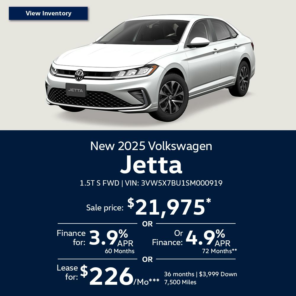 New 2025 Volkswagen Jetta 1.5T S FWD