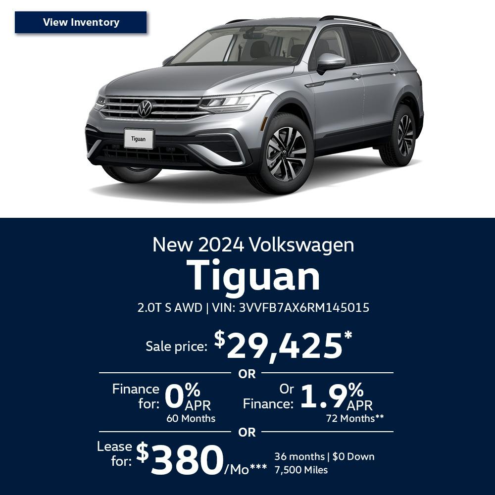 New 2024 Volkswagen Tiguan 2.0T S AWD