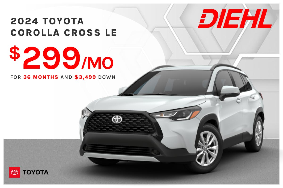 New 2024 Toyota Corolla Cross LE AWD | Diehl Toyota of Hermitage