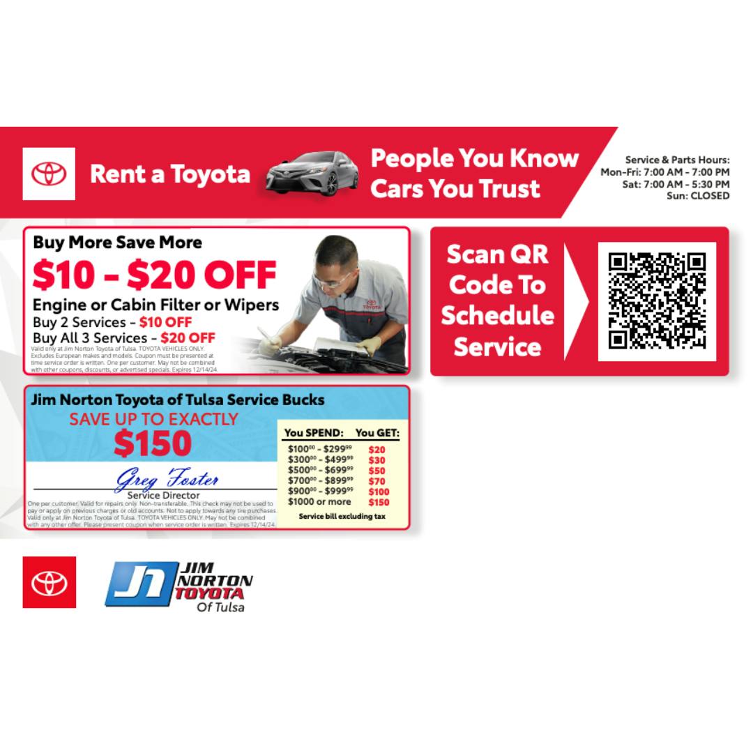 Service Coupon | Jim Norton Toyota