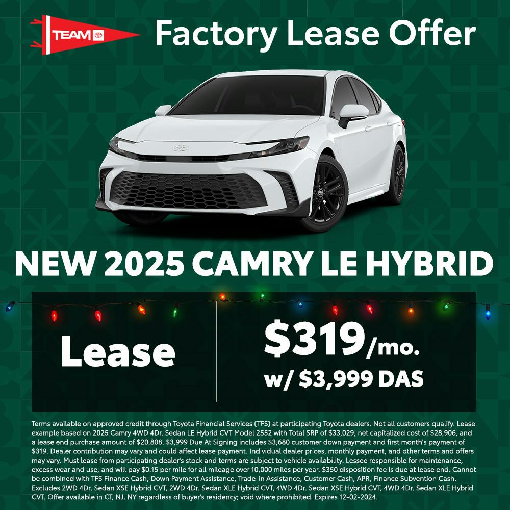 Camry LE Hybrid Factory Special Banner