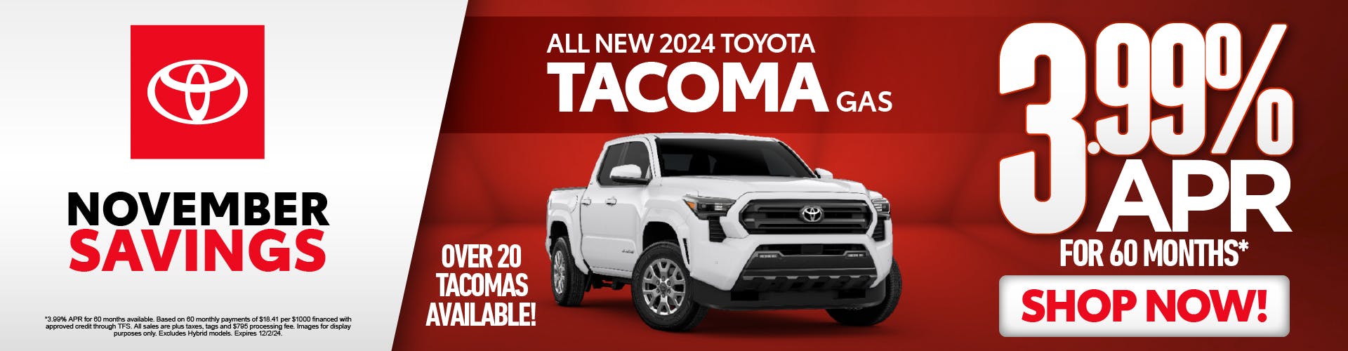 2024 TACOMA – November Offer HPGs