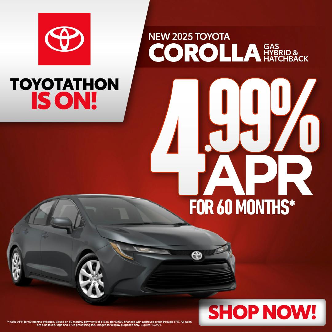 2025 COROLLA – November Offer HPGs