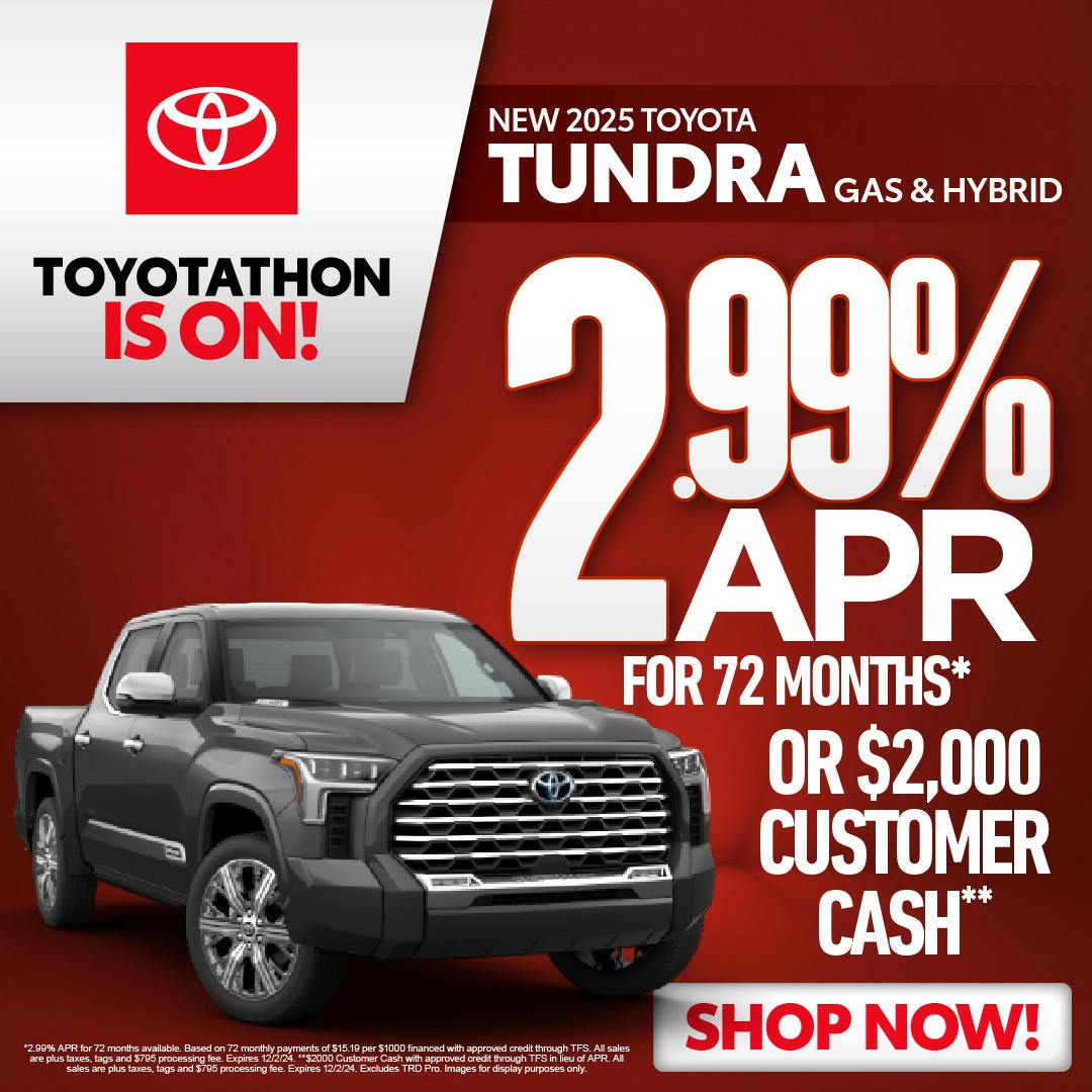 2025 TUNDRA GAS/HYBRID – November Offer HPGs