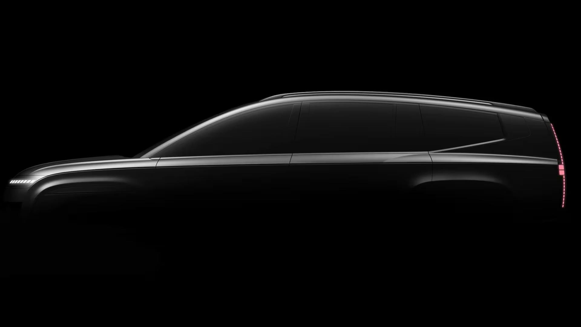 jpswg1rh Hyundai Ioniq 9 against a black back drop