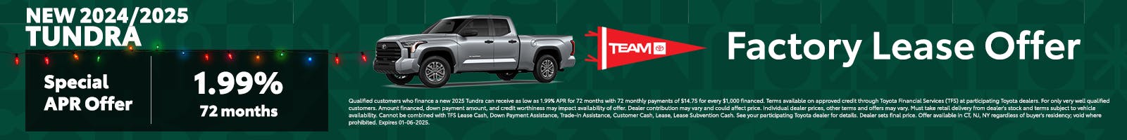 Tundra Factory Lease Special