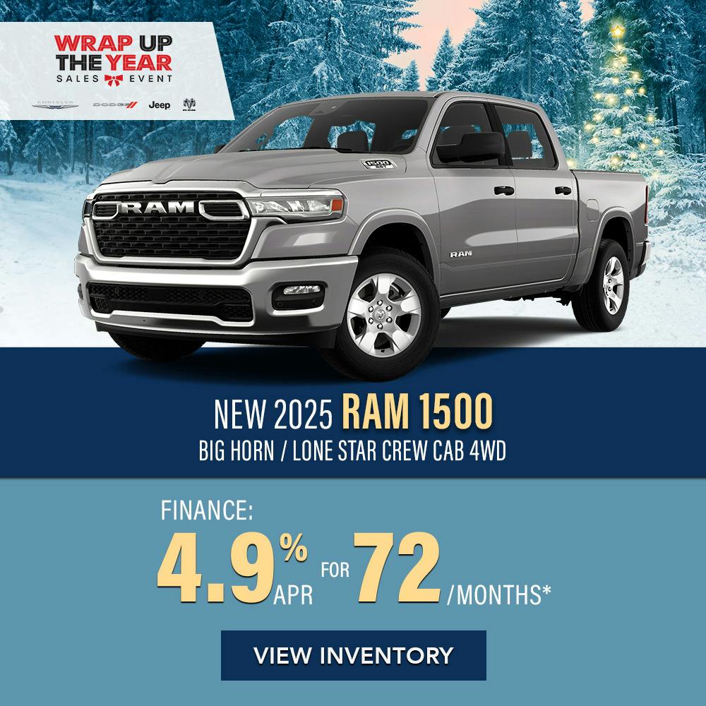 New 2025 RAM 1500 Big Horn/Lone Star Crew Cab 4WD | Diehl of Robinson