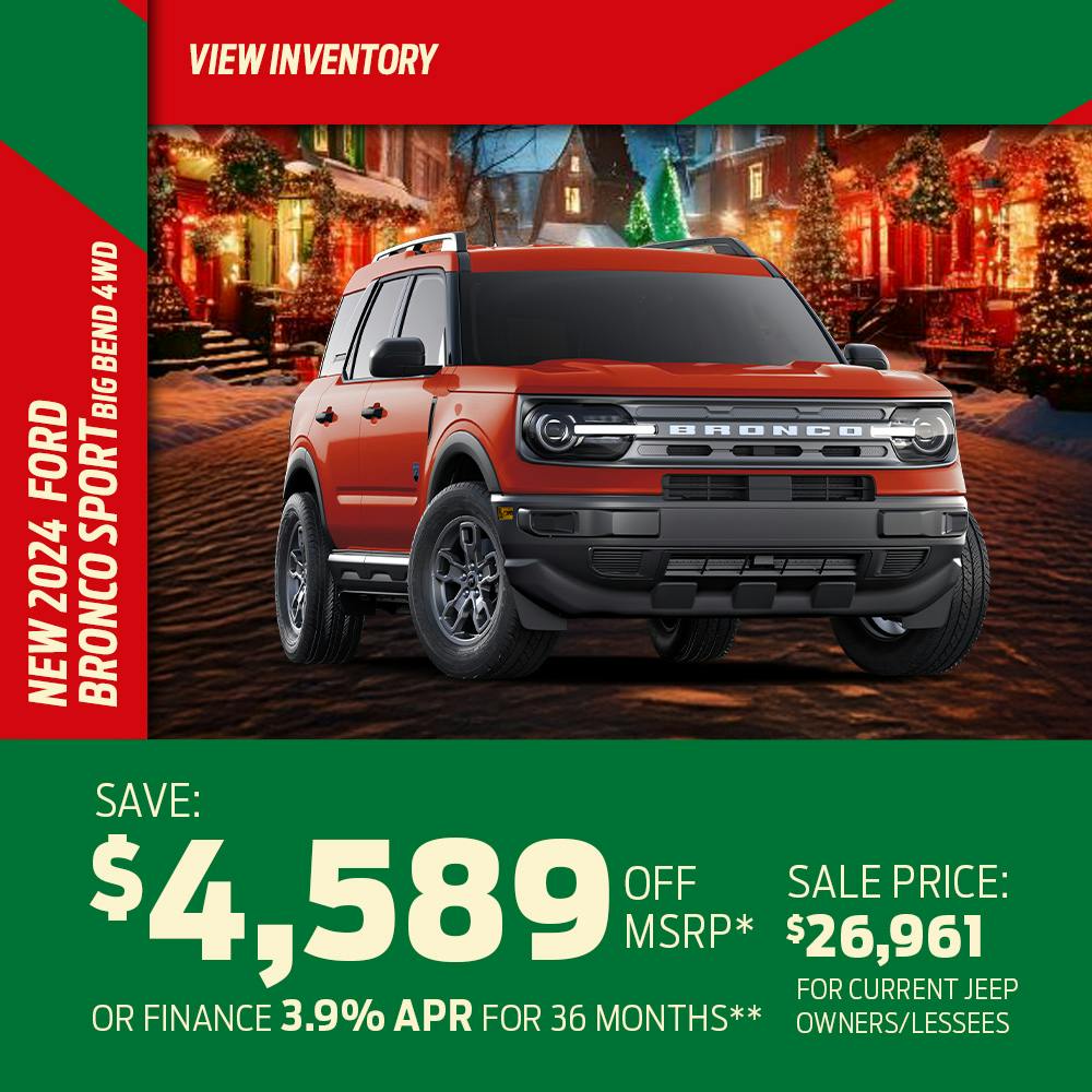 New 2024 Ford Bronco Sport Big Bend 4WD | Diehl Ford of Massillon